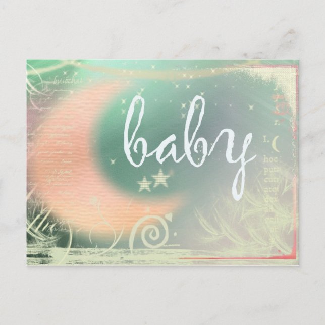invitation par carte postale baby shower (Devant)