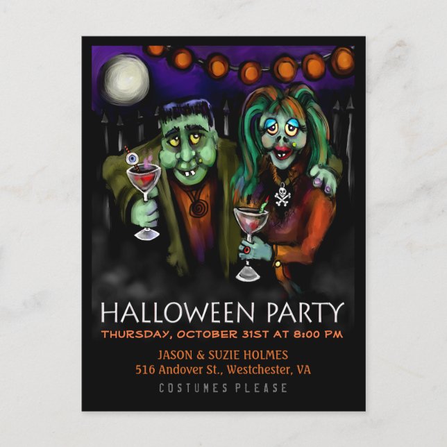 Invitation par carte postale - Frankenstein & Date (Devant)