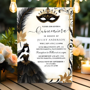 Invitation Par Fancy Prom Mask Fun Masquerade Ball Quinceaner