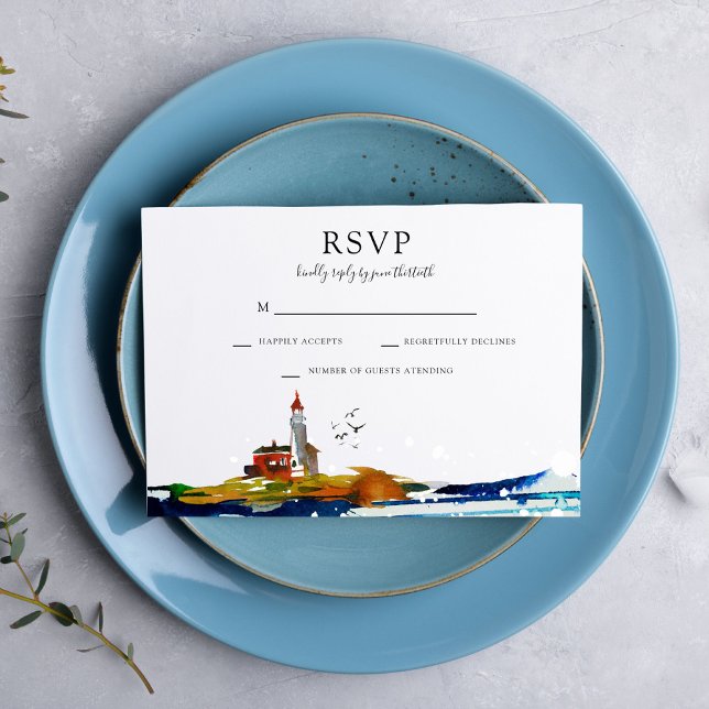 Invitation Par la mer RSVP (Créateur téléchargé)