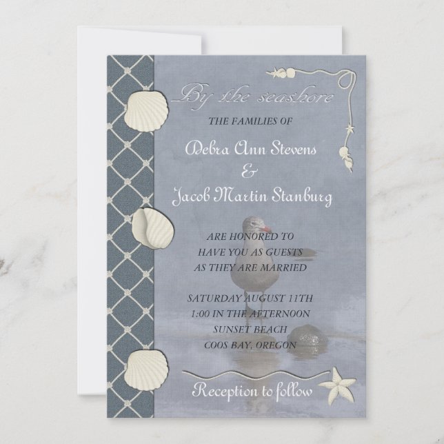 Invitation Par le bord de la mer (Devant)