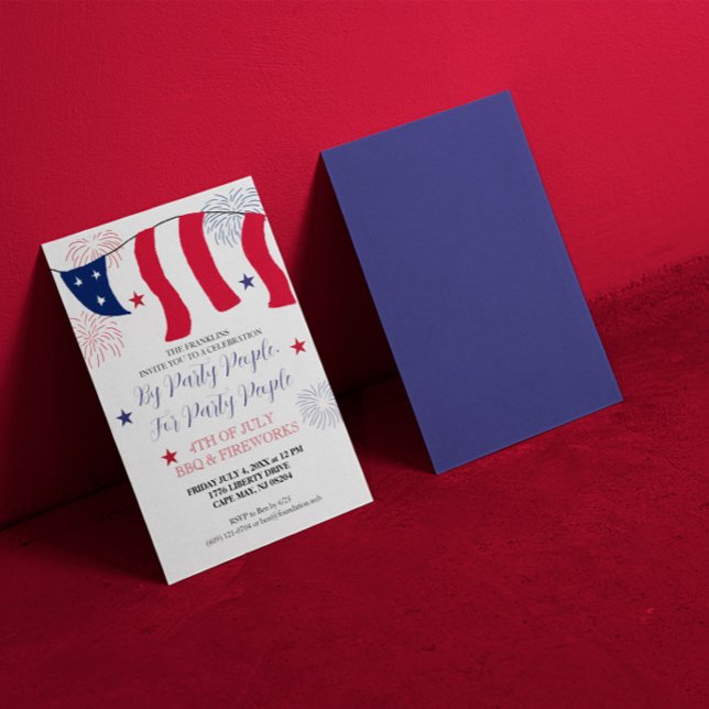 Invitation Par les fêtards, pour les fêtards 4 juillet (Créateur téléchargé)