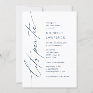 Invitation Par-tea, fête de la Fête des mariées