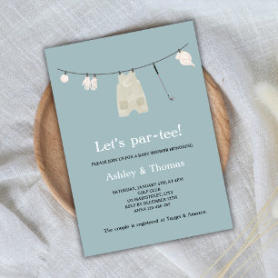 Invitation Par-Tee Golf Cute Baby shower neutre pour les femm
