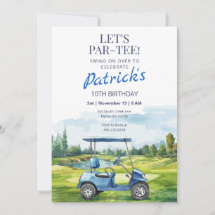 Invitation Par-Tee Golf N'importe quel âge Anniversaire Invit