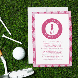 Invitation Par Tee Golfeur Humour Drôle Anniversaire Fête Ros
