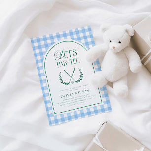 Invitation Par-Tee Preppy Golf Baby shower