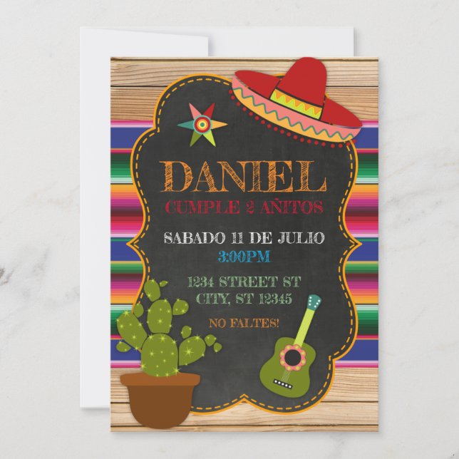 INVITATION PARA FIESTA MEXICANA (Devant)