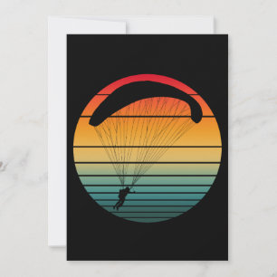 Invitation Parachute rétro vintage