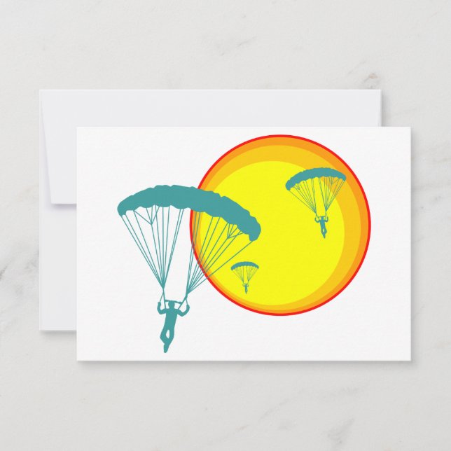 Invitation parachutistes rétro (Devant)