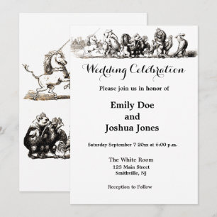 Invitation Parade d'animaux de livre d'images vintage : Art m