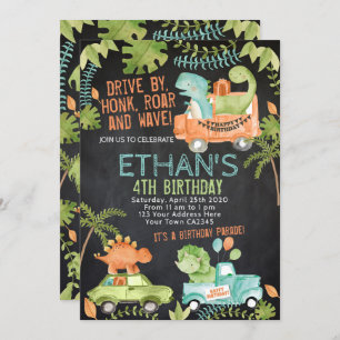 Invitation Parade d'anniversaire de Dinosaur
