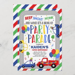 Invitation Parade D'Anniversaire Parade Bleue