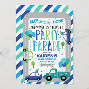 Invitation Parade D'Anniversaire Parade Bleue