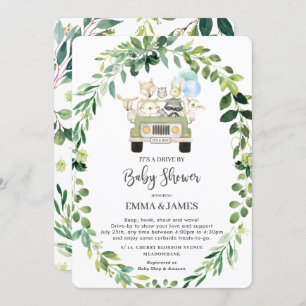 Invitation Parade De Baby shower De Bois Chic Et Verdoyant