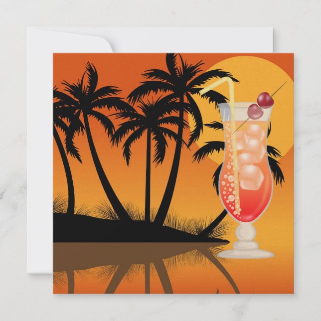 Invitation Paradis PARTY / Luau - SRF (Devant)