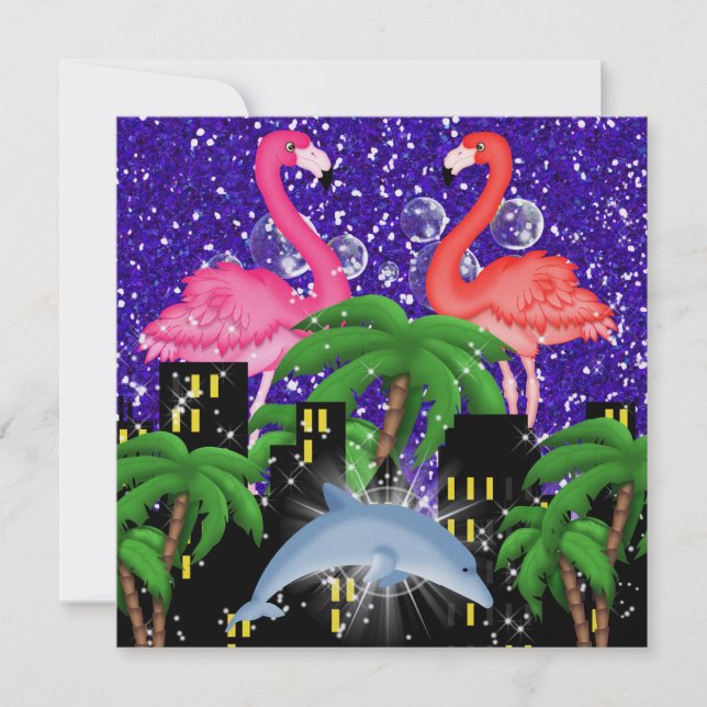 Invitation Paradise Party in Style Bright Lights - SRF (Devant)