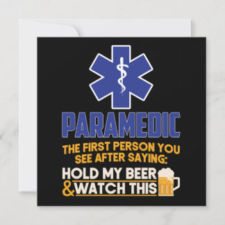 Invitation Paramedic Paramedic La Première Personne Que Vous