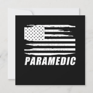 Invitation Paramedic USA Drapeau EMT EMS Docteur Médecine Amb