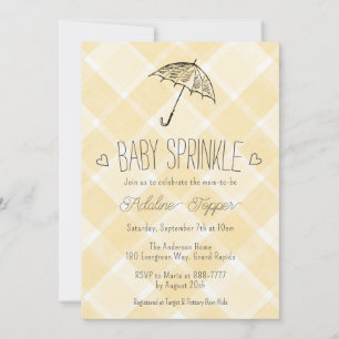 Invitation Parapluie à carreaux Marigold 016 Baby Sprinkle Sh