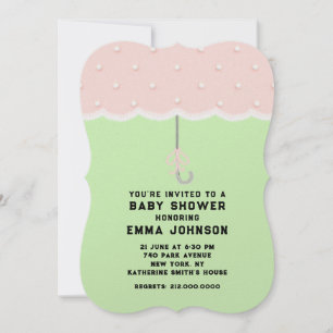 Invitation Parapluie baby shower