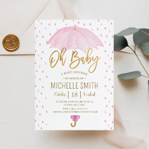 Invitation Parapluie d'amour Sprinkle Baby shower