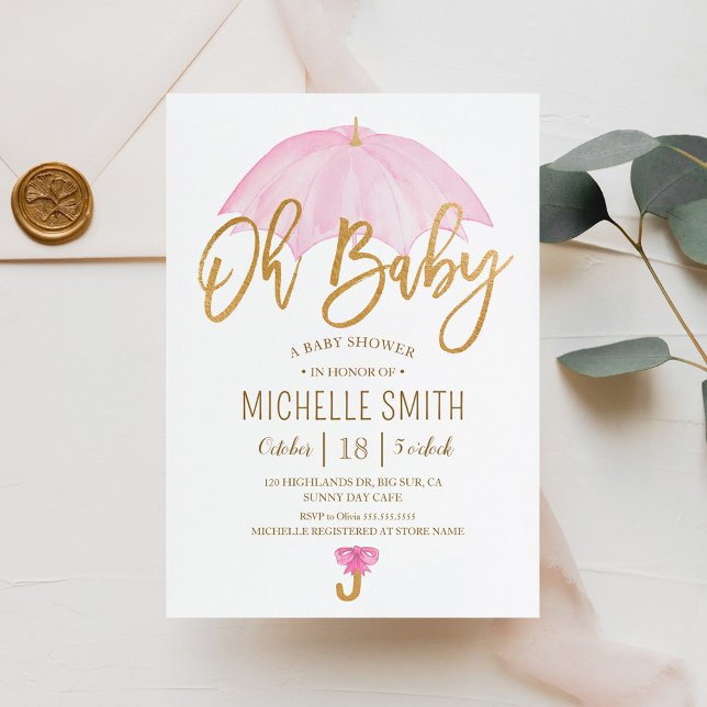 Invitation Parapluie de l'Amour Sprinkle Baby Shower (Créateur téléchargé)