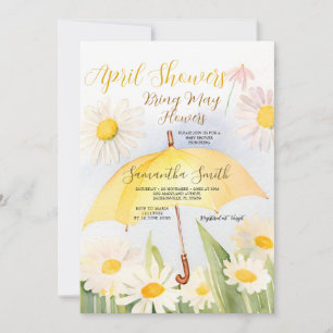 Invitation Parapluie marguerrier Douches d'avril Apporter des