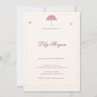 Invitation Parapluie Rougeoyer Arrosé d'Amour Enterrement de