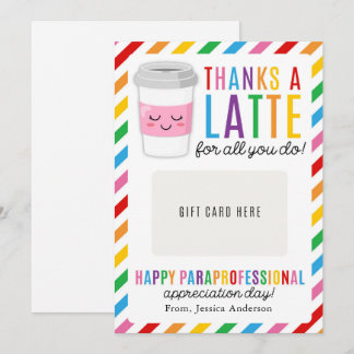 Invitation Paraprofessional Appreciation Day Gift Card Holder