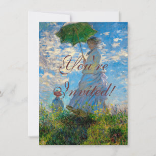 Invitation Parasol Monet Femme Impressionnisme