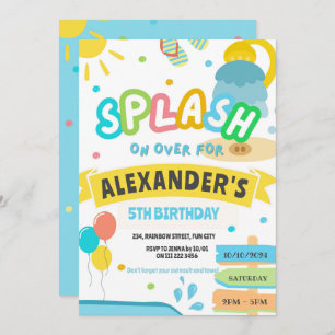 Invitation Parc aquatique Splash Pad Party