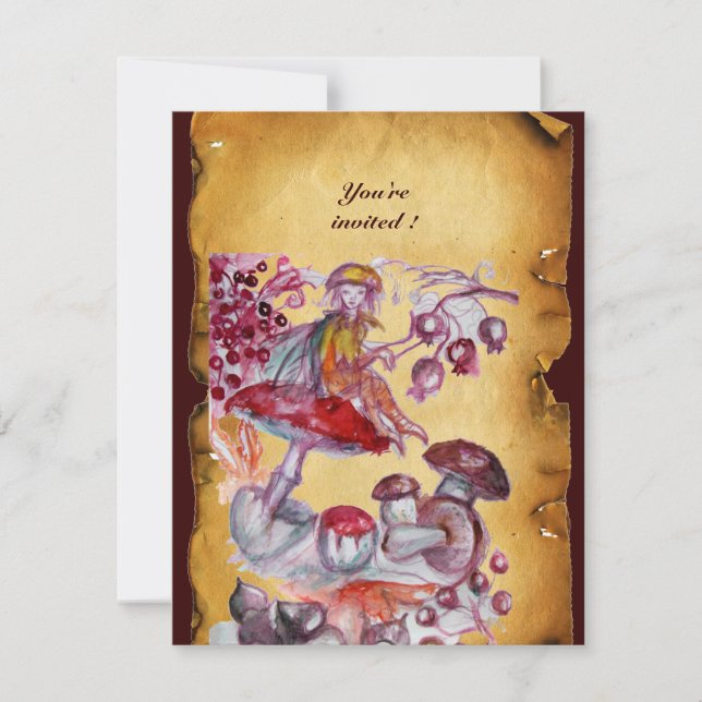 INVITATION PARC DE FOLLET MAGIQUE DE CHAMPIGNONS (Devant)