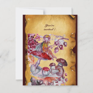 INVITATION PARC DE FOLLET MAGIQUE DE CHAMPIGNONS