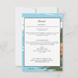 Invitation Parc national Acadia Détails Mariage Retro