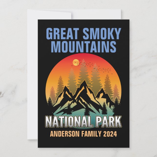 Invitation Parc national personnalisé des Great Smoky Mountai (Devant)