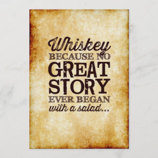 Invitation Parchemin 5x7 Panneau de table Whiskey Parce que