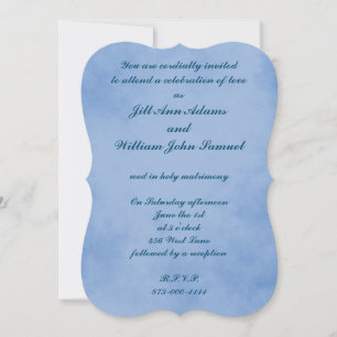 Invitation Parchemin bleu clair Indigo