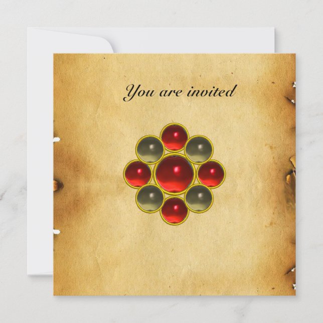 Invitation Parchemin d'agate en ruby MON (Devant)