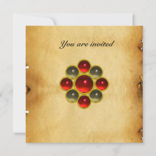 Invitation Parchemin d'agate ruby MON