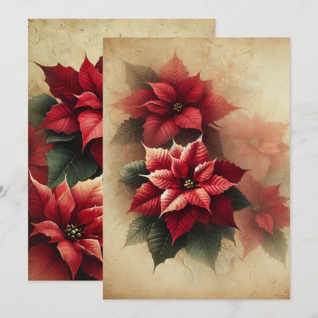 Invitation Parchemin d'aquarelle Vintage imprimable (Devant / Derrière)