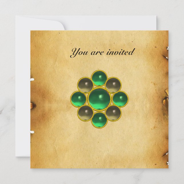 Invitation parchemin de jade agate MON (Devant)