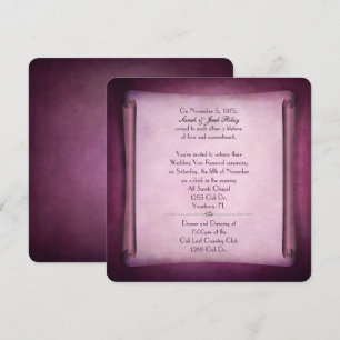 Invitation Parchemin de renouvellement de vœux de mariage Mag
