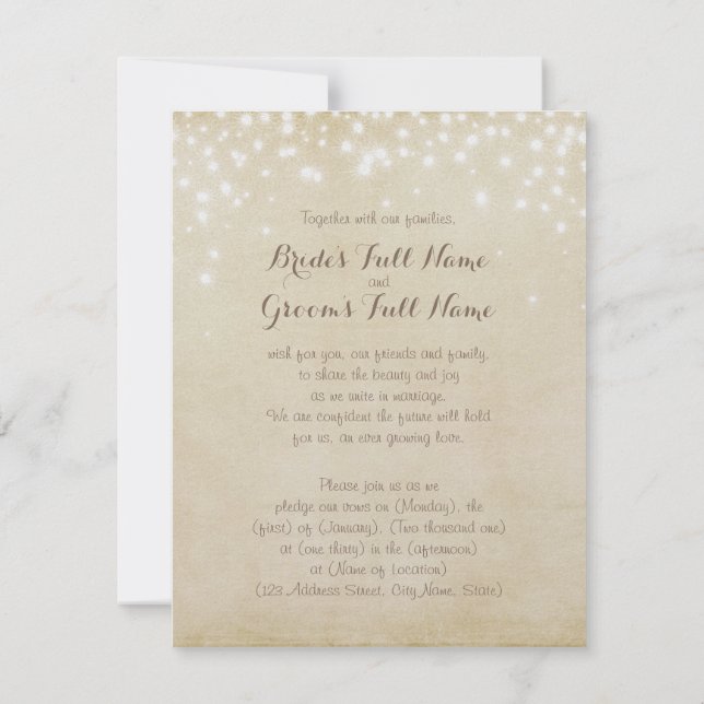 Invitation Parchment Sparkle (Dos)