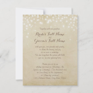 Invitation Parchment Sparkle