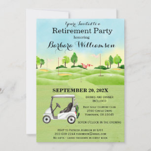 Invitation Parcours de golf de la partie de retraite Invitati