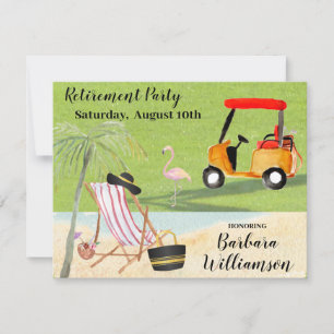 Invitation Parcours de golf partie de retraite