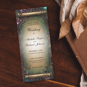 Invitation Parcours de Mariage de Conte de forêt enchantée