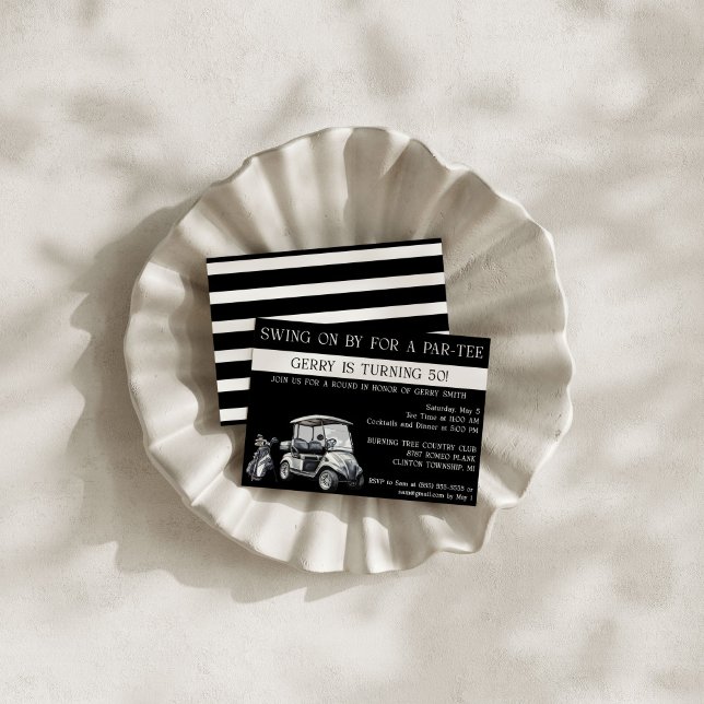 Invitation Parcours d'eau pour un Anniversaire Parc-Tee, Golf (Créateur téléchargé)