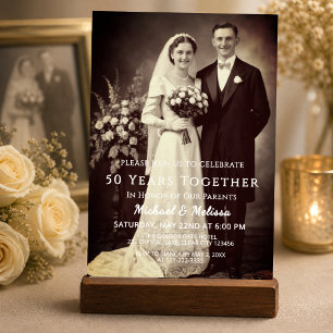 Invitation Parents 50 ans ensemble Photo
